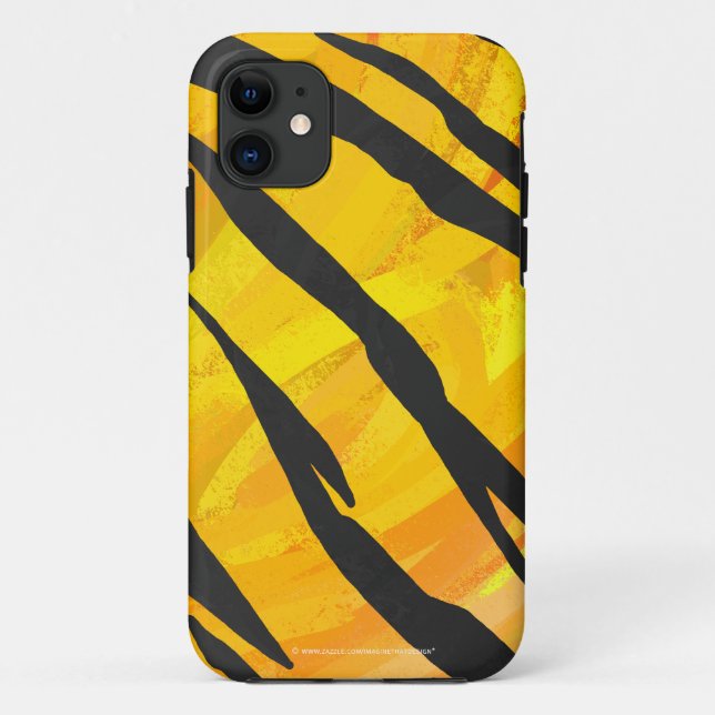 Coques Case-Mate iPhone Impression Tigre Noir et Orange (Dos)