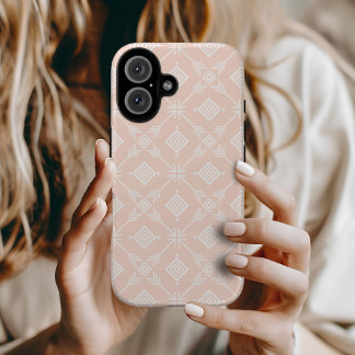 Coques iPhone 16 Impression Tribale Flush Pink tendance