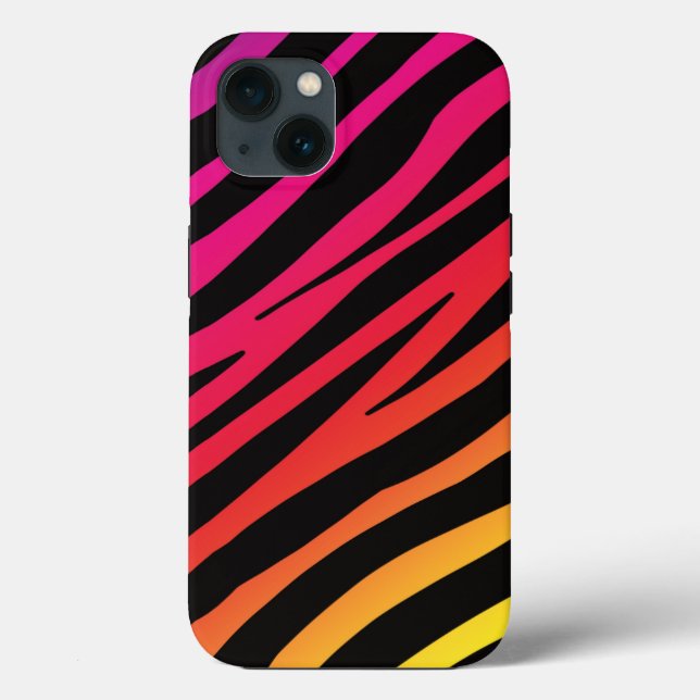 Coques Case-Mate iPhone Impression zèbre arc-en-ciel (Verso)