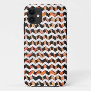 Coques Pour iPhone Impression zèbre noir et orange