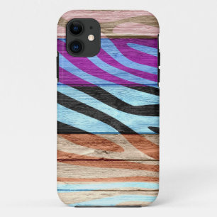 Coques Pour iPhone Impression zèbre sur bois #22