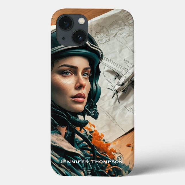 Coques Case-Mate iPhone Impressionniste Abstrait, Pilote, Avion en papier (Verso)