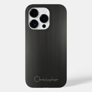 Coque Case-Mate iPhone Imprimante en acier inoxydable en titane noir