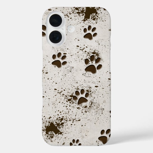 Coques Case-Mate iPhone Imprimantes de pattes de chien boueux (Verso)