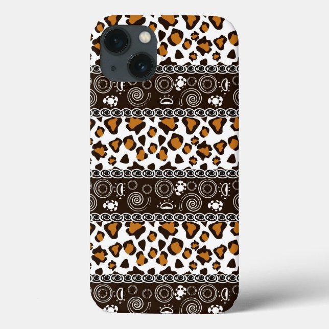 Coques Case-Mate iPhone Imprimé africain avec motif en peau de guépard (Verso)