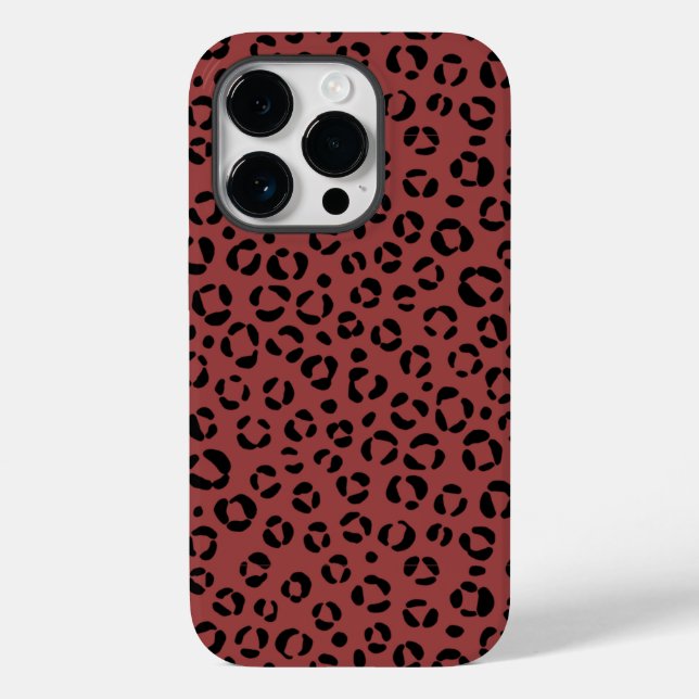 Coques Case-Mate iPhone Imprimé animal bordeaux (Verso)