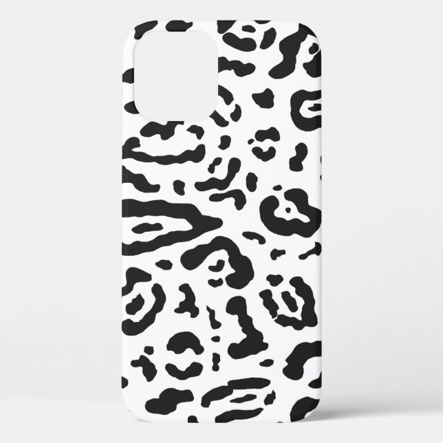 Coques Case-Mate iPhone Imprimé animal léopard guépard noir et blanc Étui- (Verso)
