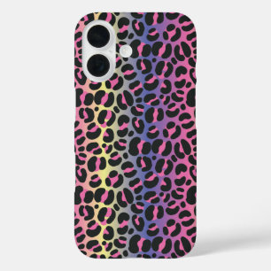 Coque Pour iPhone 16 Imprimé animalier Léopard Arc-en-Ciel