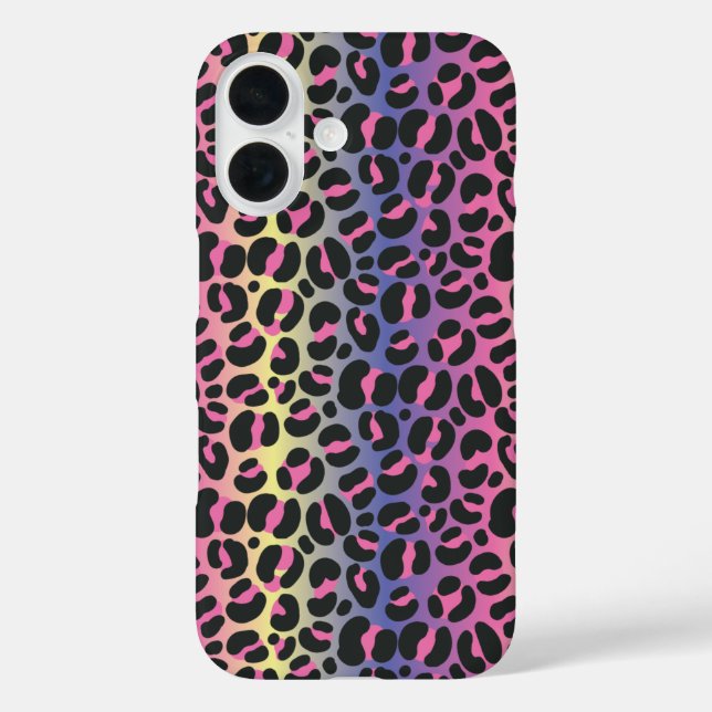 Coques Case-Mate iPhone Imprimé animalier Léopard Arc-en-Ciel (Verso)