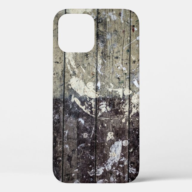Coques Case-Mate iPhone Imprimé blanc sur bois brun (Verso)