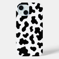 Imprimé cuir de vache noir et blanc