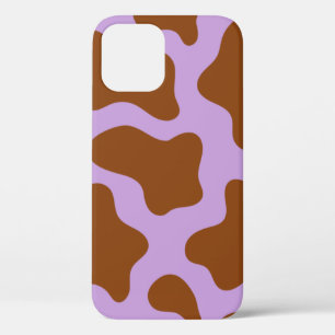 Case-Mate iPhone Case imprimé de vache brun violet pastel