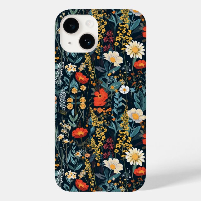 Coques Case-Mate iPhone imprimé floral de printemps de Bohême (Verso)
