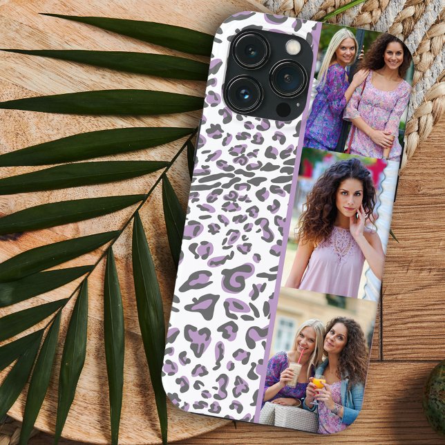 Coques Case-Mate iPhone Imprimé léopard 3 Photo verticale Lilas (Créateur téléchargé)