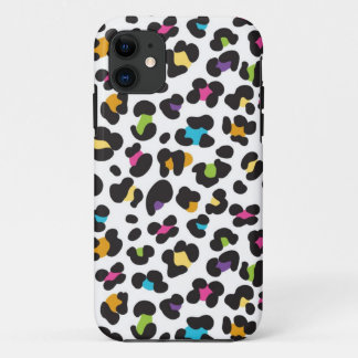 Coques Pour iPhone imprimé léopard arc-en-ciel funky