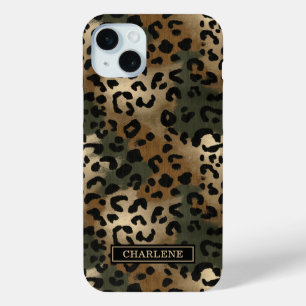 Coque Case-Mate iPhone Imprimé Léopard Camo Monogrammé