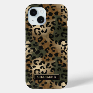 Coque Case-Mate iPhone Imprimé Léopard Camo Monogrammé