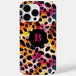Coque Case-Mate iPhone Imprimé Léopard Moderne Coloré Monogramme