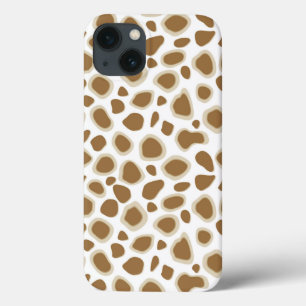 iPhone 13 Case Imprimé léopard - Taupe beige et blanc