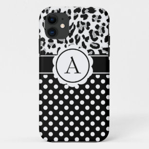 Case-Mate iPhone Case Imprimé monogramme à pois et animaux féminins Coqu