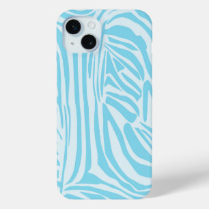 Coque Case-Mate iPhone Imprimé zèbre bleu et blanc gras