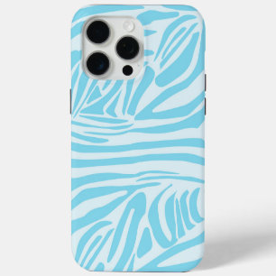Coque Case-Mate iPhone Imprimé zèbre bleu et blanc gras