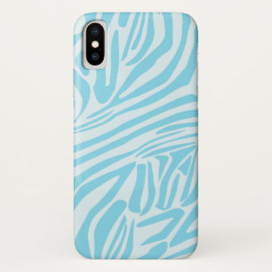 Case-Mate iPhone Case Imprimé zèbre bleu et blanc gras