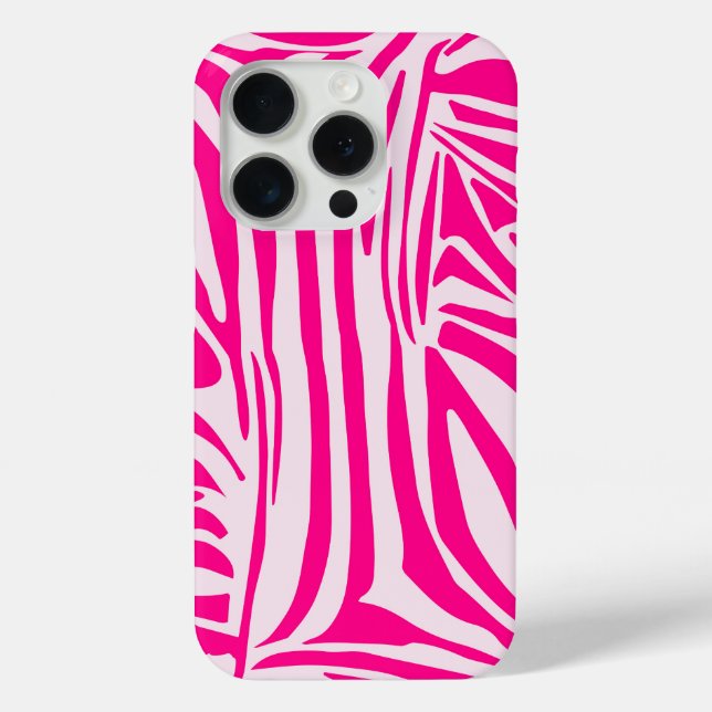 Coques Case-Mate iPhone Imprimé zèbre rose (Verso)