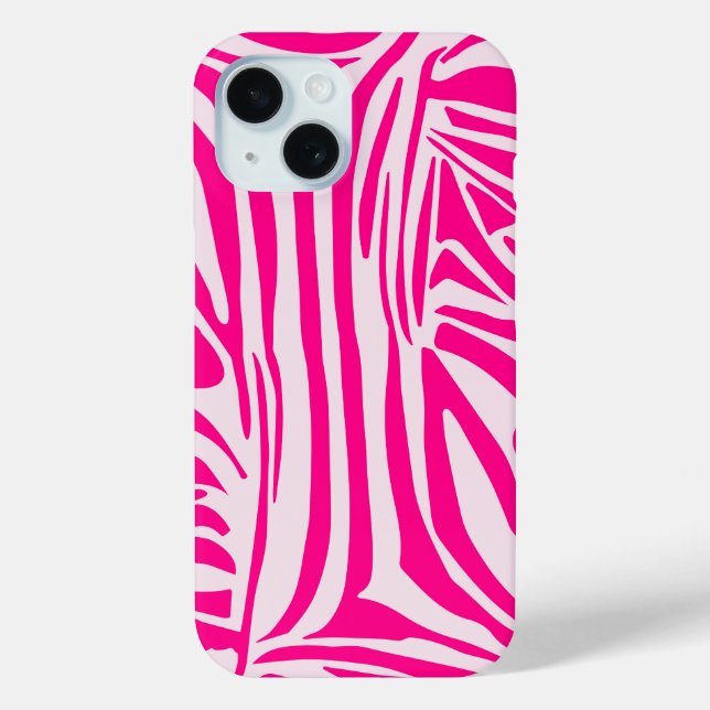 Coques Case-Mate iPhone Imprimé zèbre rose (Verso)