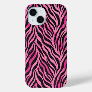 Coque Case-Mate iPhone Imprimé zèbre rose et noir vibrant