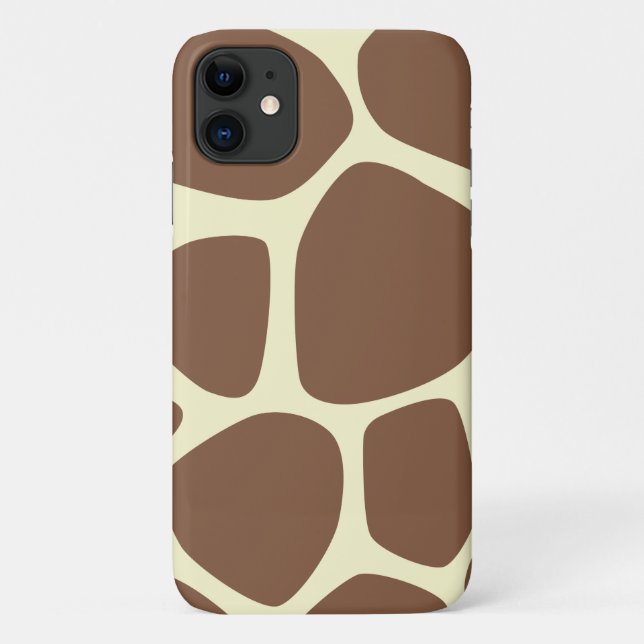 Coques Case-Mate iPhone Imprimée de girafe, Giraffe Brown, Poster de anima (Dos)