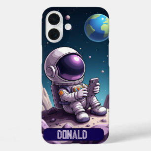 Coque Pour iPhone 16 Plus Imprimer l'art astronaute de la Lune