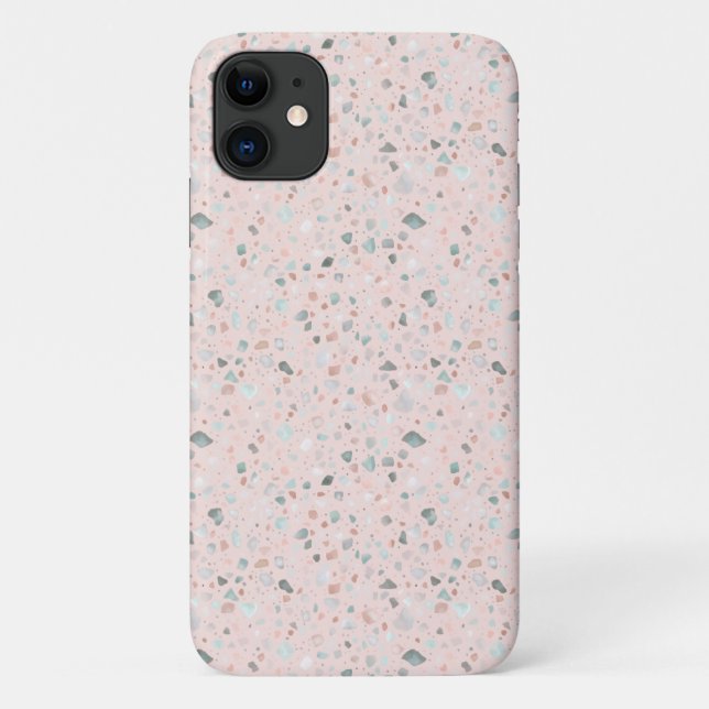 Coques Case-Mate iPhone Imprimer Pastel Terrazzo (Rose) (Dos)