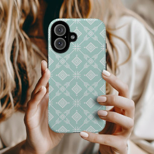 Coques iPhone 16 Imprimer Tribal Arrow tendance de la menthe