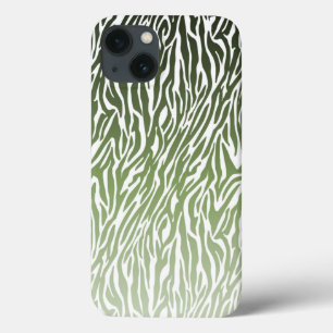 Etui iPhone 13 Imprimer Zèbre vert sauvage