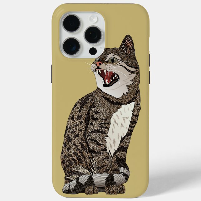 Coques Case-Mate iPhone Indian désert chat or pâle (Verso)