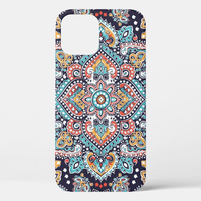 Coques Case-Mate iPhone Indian Paisley : Motif ethnique mandala (Verso)
