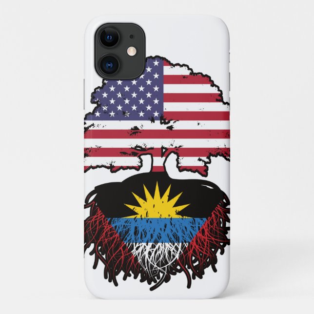Coques Case-Mate iPhone Indicateur Antiguan American USA Tree Roots (Dos)