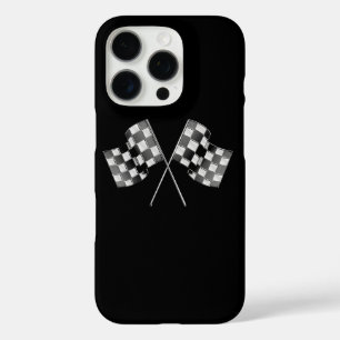 Coque iPhone 16 Pro Indicateurs de course Chrome sur noir