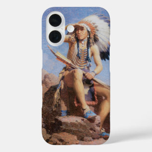 Coques iPhone 16 Indien d'Amérique vintage, The Scout par Leigh
