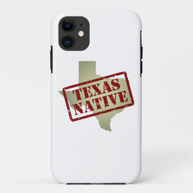Coques Case-Mate iPhone Indigène du Texas embouti sur la carte (Dos)