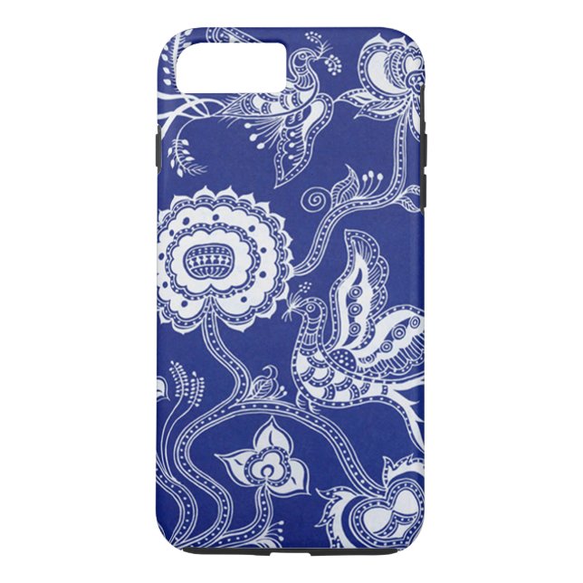 Coques Case-Mate iPhone Indigo Batik chinois vintage (Dos)