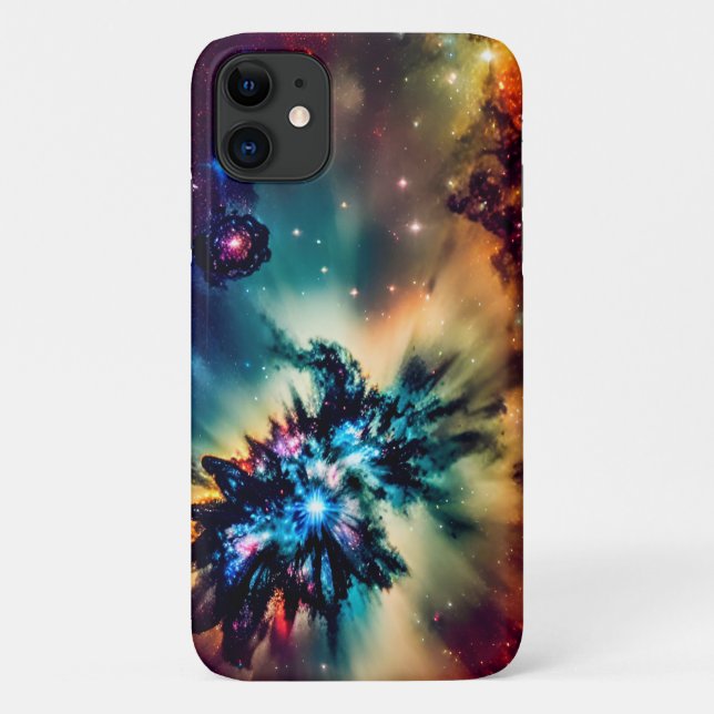 Coques Case-Mate iPhone Indigo cosmique paysage mystique fasciné (Dos)