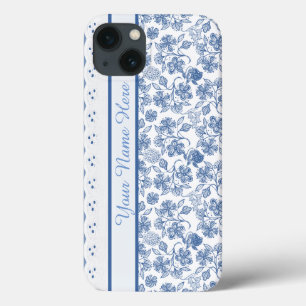 iPhone 13 Case Indigo Floral Faux Lace Samsung Galaxy Note 4 Coqu
