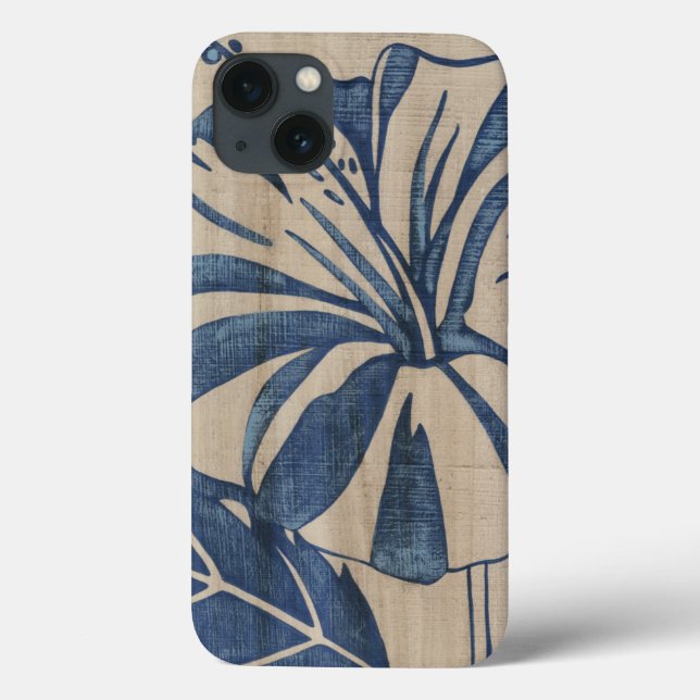 Coques Case-Mate iPhone Indigo Hibiscus (Verso)