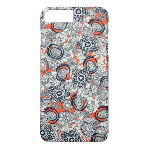 Coque Case-Mate iPhone indigo orange succulent