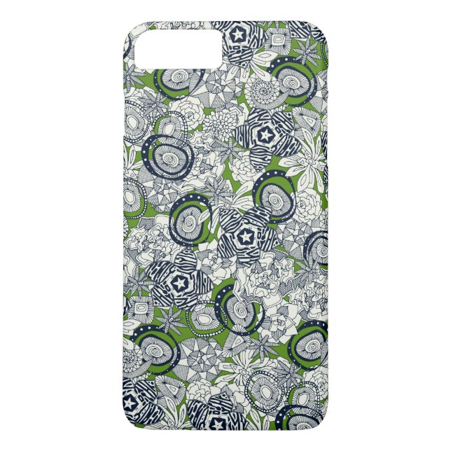 Coques Case-Mate iPhone indigo vert succulent (Dos)