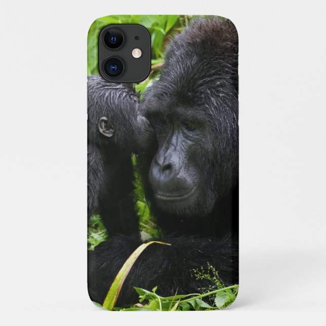 Coques Case-Mate iPhone Infant Mountain Gorilla Kisses Silverback (Dos)
