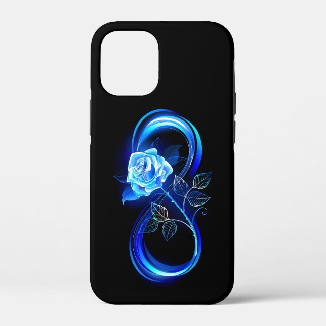Coques Case-Mate iPhone Infini lumineux avec rose bleue (Verso)