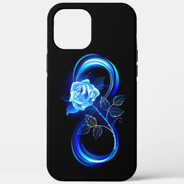 Coques Case-Mate iPhone Infini lumineux avec rose bleue (Verso)